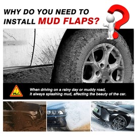 Autorder Mud Flaps Splash Guards for 2023 2024 2025 bZ4X /Subaru Solterra Accessories Mudflap Fender Flares Front and Rear Mud Guard Set 4PCS