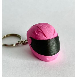 Root Made Motorcycle Helmet Keychain Motorcycle Accessories Biker Gift (Pink)