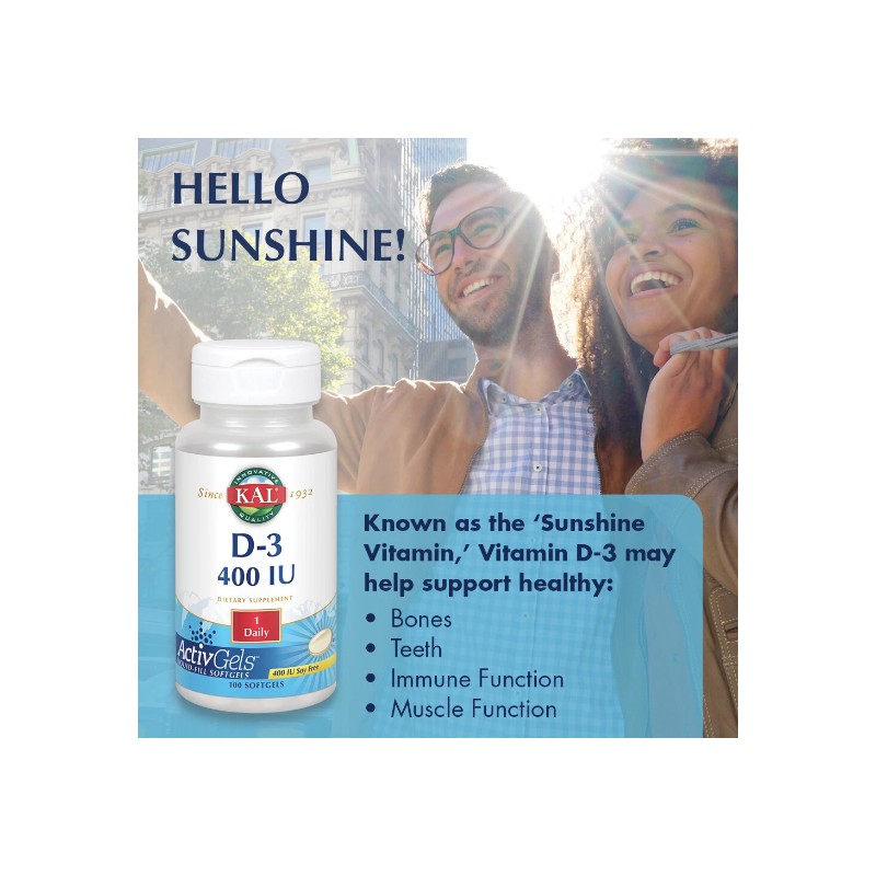 KAL D-3 400IU ActivGels 400iu 100ct