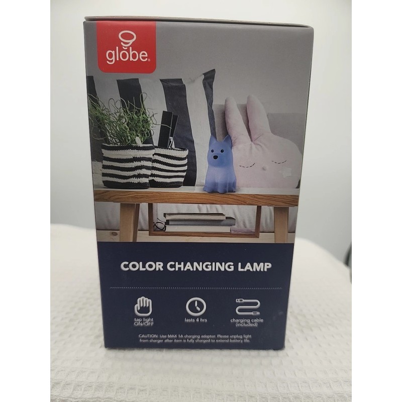 Globe Multi Color LED Rechargeable Silicone Night Light Dog Tucker