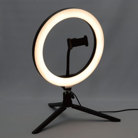 Kikutani KRL-26 LED Ring Light, 10 Levels of Brightness Adjustment, Warm / Cold / Full Light Color Changes, Stand Included