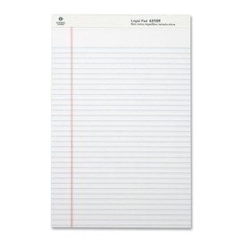 Business Source Micro, Perforated Legal Ruled Pads, White Paper, 8-1/2"x14" (63109)