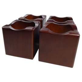 Tomokazu Storey Solid Wood Sofa, Table, Bed Riser, and Furniture Lifter (Set of 4, Lifts 2 Inches)