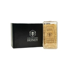 100% Authentic, USA - Made Raw Edible Honeycomb Gift Bag Approx. 7 oz. – Pure Southern Honey – Gourmet - Non - GMO, No Additives, All - Natural Sweetener (Honeycomb Gift Box)