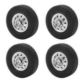 ANKROYU RC Car Tires and Wheels Durable Rubber Tires with Plastic Hub for Enhanced Grip and Handling Performance Stable Flexible Driving for WPL D12mini Upgrade Part Size 35x10mm S