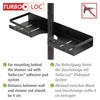 WENKO Turbo-Loc® Altarella S Shower Rail Caddy, Black, No Drilling