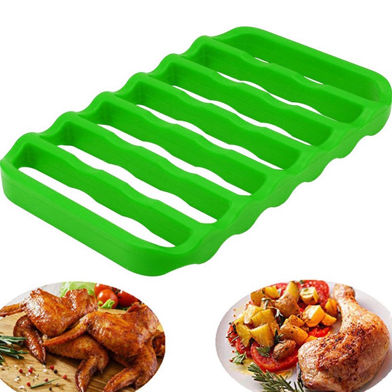 Fivebop 2 Pack Silicone Roasting Racks Non Stick Easy-Clean Cooling
