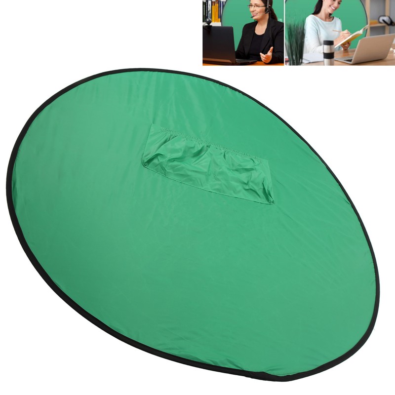 2 in 1 142cm Round Blue Green Screen Backdrop Double
