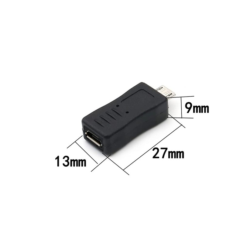 rgzhihuifz Micro USB to Micro USB Adapter, 90 Degree Left