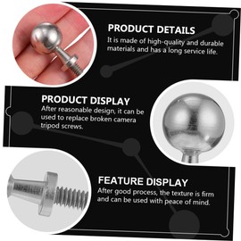 ULTECHNOVO Ball Screw for Camera Tripod Steel Projector Fixing Screw 1/4 Thread Easy to Assemble