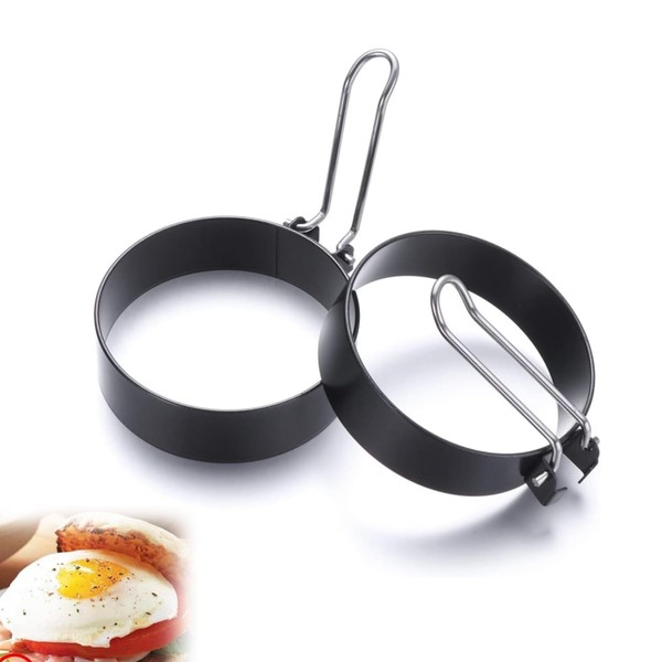 Fried Egg Mould, Pack of 2 Egg Rings, Stainless Steel