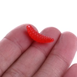 FOLANDO 50 Fishing Soft Worm Lures， Soft Worms Lures Fishing Lure Baits Worm Bread Soft Maggots Artificial Earthworm