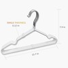 ‌Stainless Steel Heavy Duty Hangers - Non-Slip Rubber Coated, Space