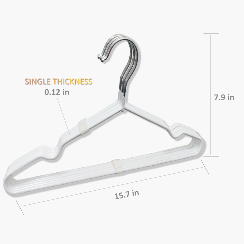‌Stainless Steel Heavy Duty Hangers - Non-Slip Rubber Coated, Space