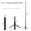 2 in 1 Invisible Selfie Stick Tripod with 1/4 Tripod