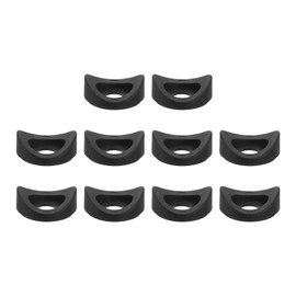 sourcing map 10Pcs Plastic Round Washers, 14mm x 50mm x 8mm Black PE Concave Washer Spacer Hardware Machine Fastener for Round Tube Fixing