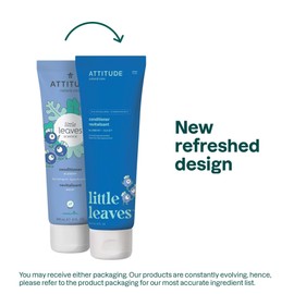 ATTITUDE Hair Conditioner for Kids, Dermatologically Tested Products, Plant- and Mineral-Based Detangler, Vegan, Blueberry, 8 Fl Oz (Pack of 6)