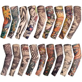 HOVEOX 18Pcs Tattoo Sleeves Temporary Tattoo Arm Sleeves Fake Tattoo Sleeves Temporary Tattoo Sleeves Arm Sleeves for Men Women