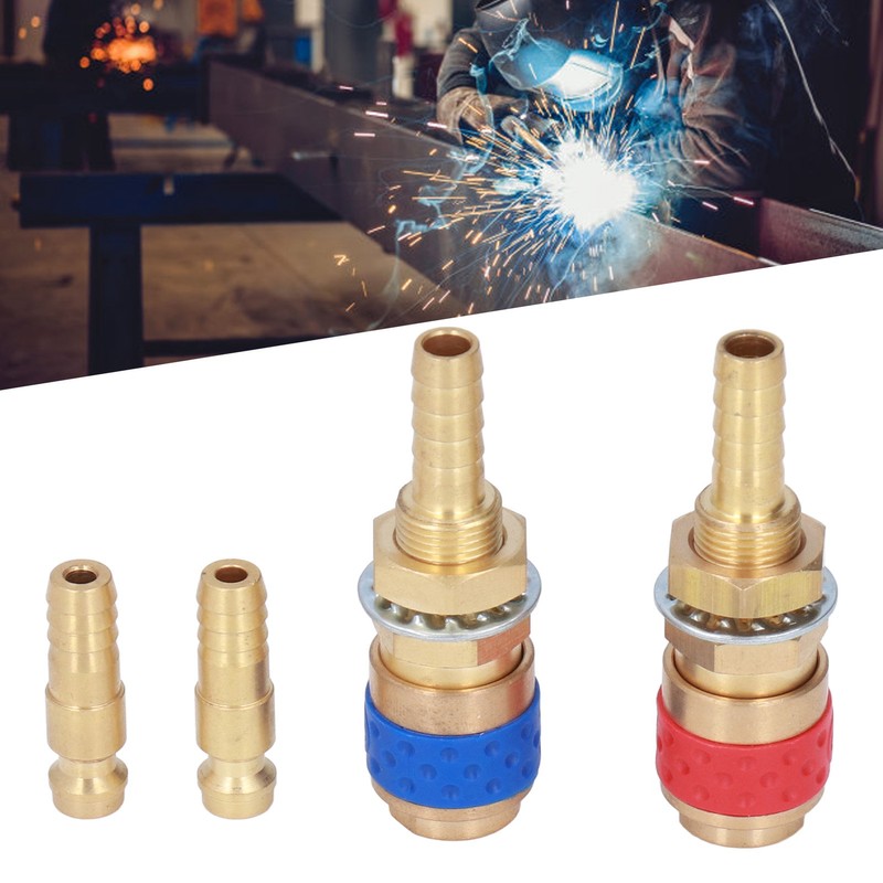 Welding Quick Connector Water Cooled Gas Adapter M8 Brass Fitting