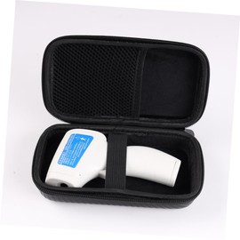 Operitacx Portable Eva Storage Case for Thermometers Shockproof Protective Bag with Zipper Closure Durable and Wear Resistant Design for Travel and Home Use Black