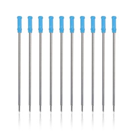 10 Pieces Blue Metal Refills, Ballpoint Pen Replacement Refills, Office and School Supplies, Ballpoint Pen Accessories, Study Stationery