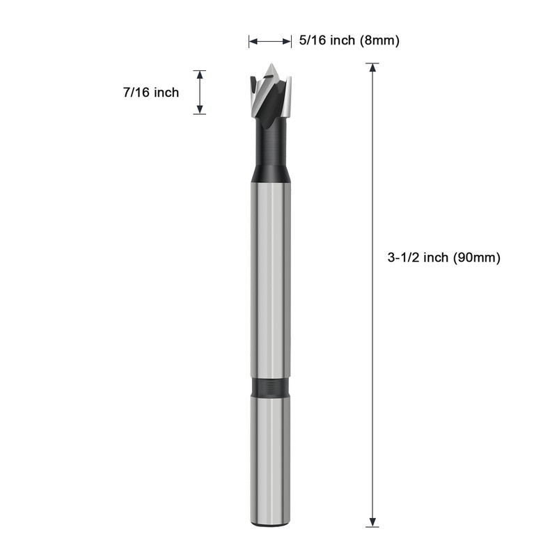 HSAWBIT 8mm Forstner Drill Bit for Woodworking, Forstner Bit Wood