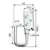 pa-man ESWJ25 Cargo Tenor Anti-Collision Square Hooks Cargo Hooks Lashing