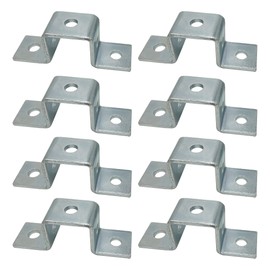 10 Pack - 5 Hole, U Shaped Connector Bracket for All 1-5/8" Strut Channel - Heavy Duty, Electro-Galvanized (10)
