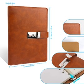 BTSFTOGET Password Book with Alphabetical Tabs & Lock, 302 Pages Leatherette Hardcover Internet Address Keeper Logbook, Refillable Pages, 576 Entries Large Print for Seniors Home Office, A5