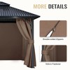 COWVIE 4-Panel 10' x 12' Gazebo Replacement Curtains, Patio Privacy