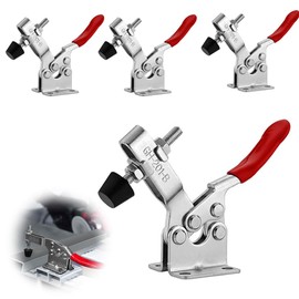 GH-201-B Toggle Lever Tensioner Quick Release 4 Pieces Horizontal Toggle Clamp 90 kg Vertical Holding Force Horizontal Tensioner Non-Slip Toggle Clamp for Machine Operation