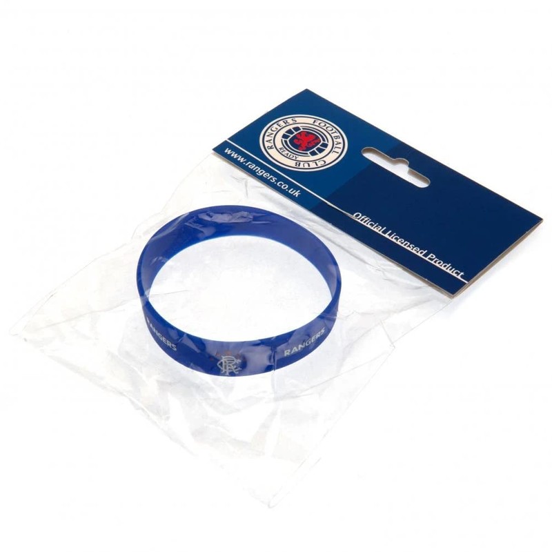 Rangers Rubber Crest Single Wristband - Multi-Colour