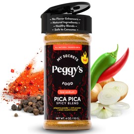 My Secrets Peggy's Food Pica Pica Spicy Blend - Premium Spice Mix with Jalapeño & Scotch Bonnet - 4 Oz
