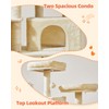 Taoqimiao Cat Tree, 66.2-Inch Cat Tower for Indoor Cats, Plush