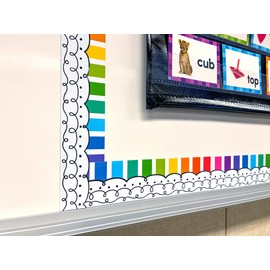 Teacher Created Resources Colorful Stripes Magnetic Border (TCR77563)
