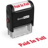 ExcelMark Paid in Full Self Inking Rubber Stamp - Red