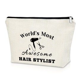 Sazuwu Hair Stylist Gift Makeup Bag Funny Hairdresser Gifts Hairstylist Gift Ideas Hair Stylist Appreciation Gifts Hairdresser Graduation Gifts Cosmetic Bag Birthday Thanksgiving Christmas Gifts