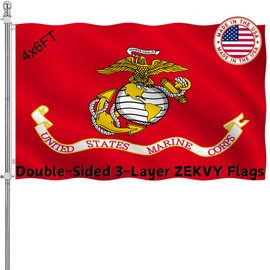 ZK38-USMC-4x6-Bandera de nailon