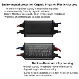 Aluminium IP66 (1-3) X 1W LED Driver 300mA (Constant Current Output) / DC 3-12V (Voltage Output) / AC 100-265V (input votage) Waterproof Power Supply Lighting Transformer Drivers Ballast