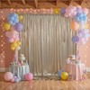 10x10ft Thick Champagne Glitter Backdrop Curtain Panels for Parties, Wrinkle