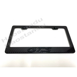 BLVD 1x(Blk) GTS 3D Emblem Real 3K TwillWeave CARBON FIBER License Plate Frame Holder