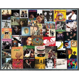 Majestic Value Brand 1000 Piece Jigsaw Puzzle Featuring Top Album Covers Throughout The Years