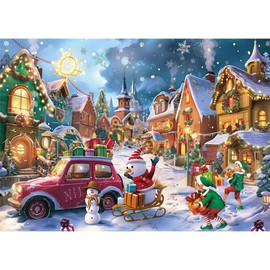 HGLCM 1000 Piece 2024 New Christmas Jigsaw Puzzles for Adult Kids Jigsaw Puzzle 1000 Pieces,Christmas Company snowman,car theme Gifts for Christmas Jigsaw Puzzle 1000 Piece