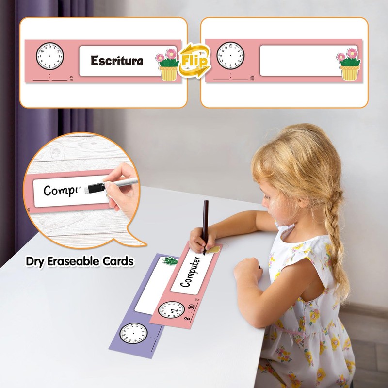 Spanish Daily Schedule Pocket Chart for Classroom- a Versatile and