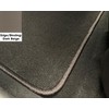 Dark Beige Edge Custom Fit Front Carpet Floor Mat, Black,