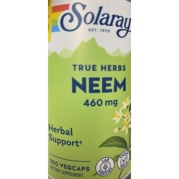 Neem 460 mg Solaray 100 Caps. Fast Shipping Same As Nature’s Way Neem