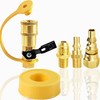 MCAMPAS 1/4" Propane Quick Connect Adapter Kit Converter 3/8" Female