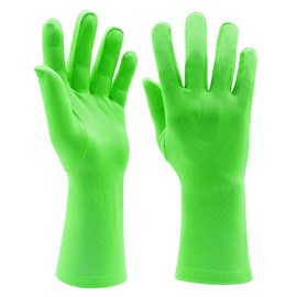 Aniler Men's and Women's Wrist Length Full Finger Costume Stretchy Glove (One Size, Lime Green)