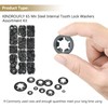 370 Pieces Internal Tooth Star Lock Washers, Kindroufly 9 Sizes