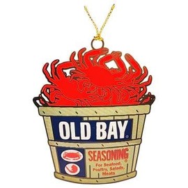 Old Bay Seasoning Crab Bushel Metal Ornament